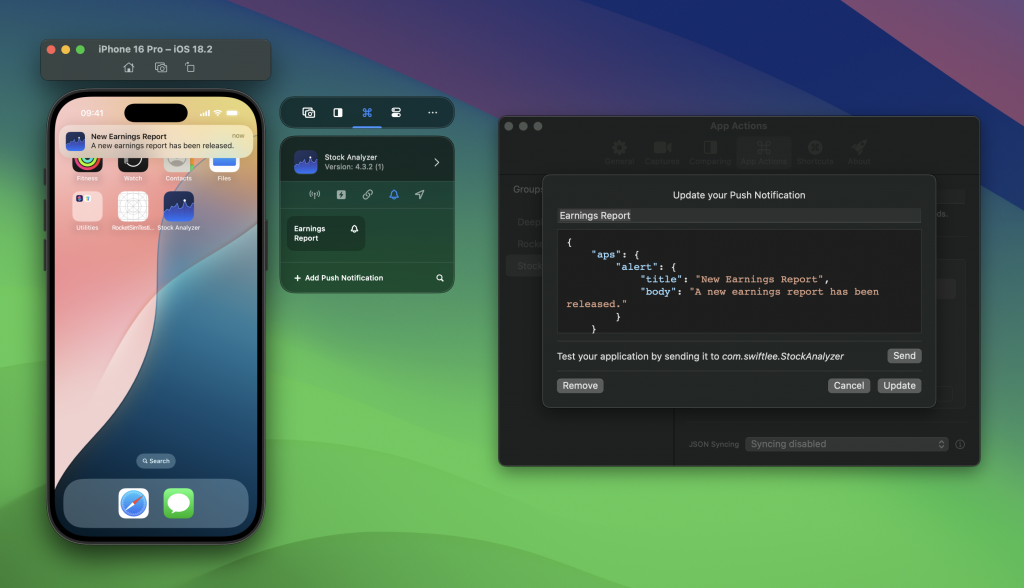 You can test a push notification locally via RocketSim.