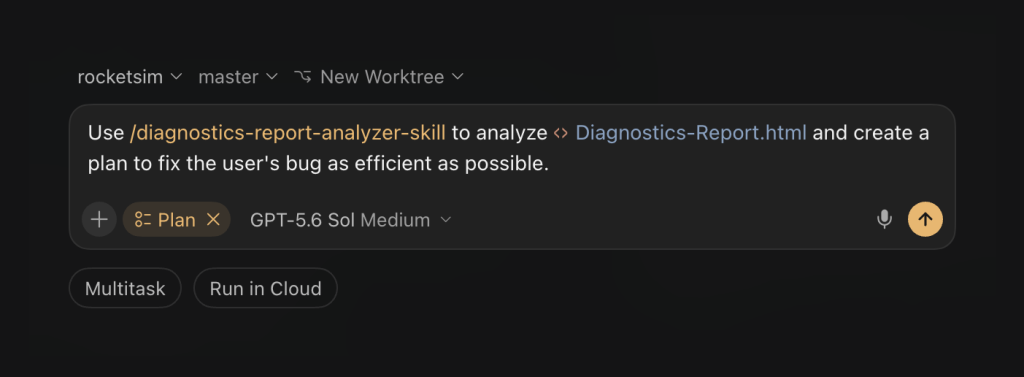The Diagnostics Report Agent Skill allows your agents to parse user reports efficiently.