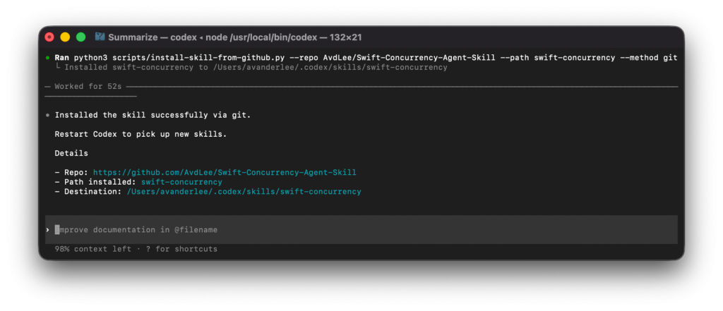 You can install Agent Skills using the Codex CLI.