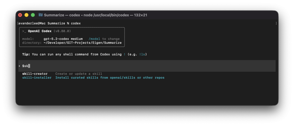 Use the $skill_installer inside Codex CLI to install new Agent skills.
