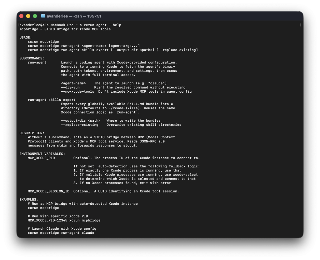 Xcode's agent CLI that comes with a new Agent Skills export command.