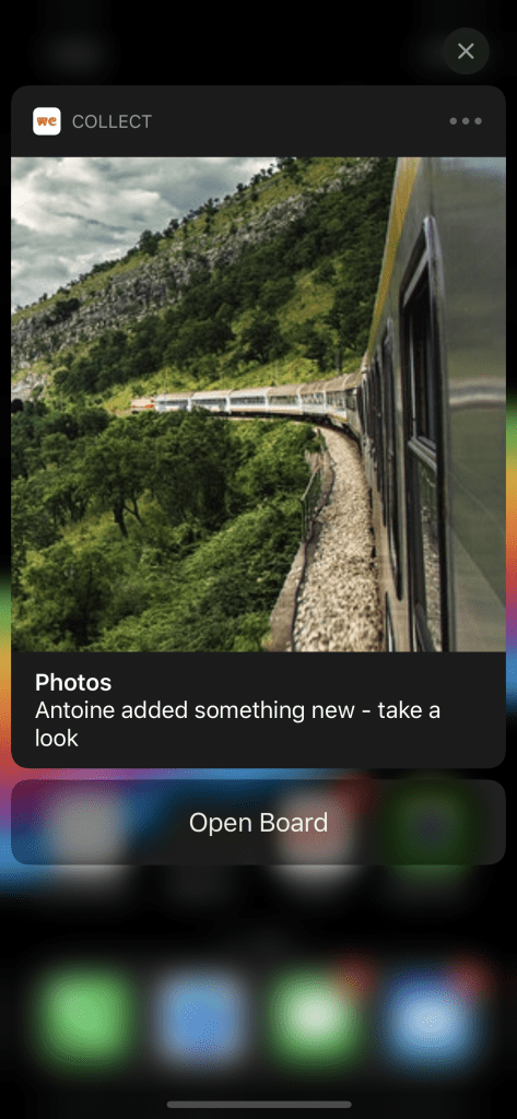 A rich actionable notification with a button