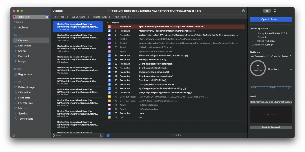 Xcode Organizer allows you to explore symbolicated crashes for your app.