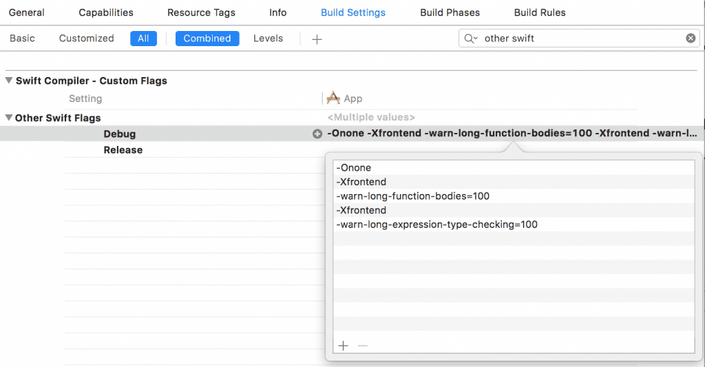 Swift flags to analyse compile times of code