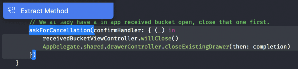 Extracting a method