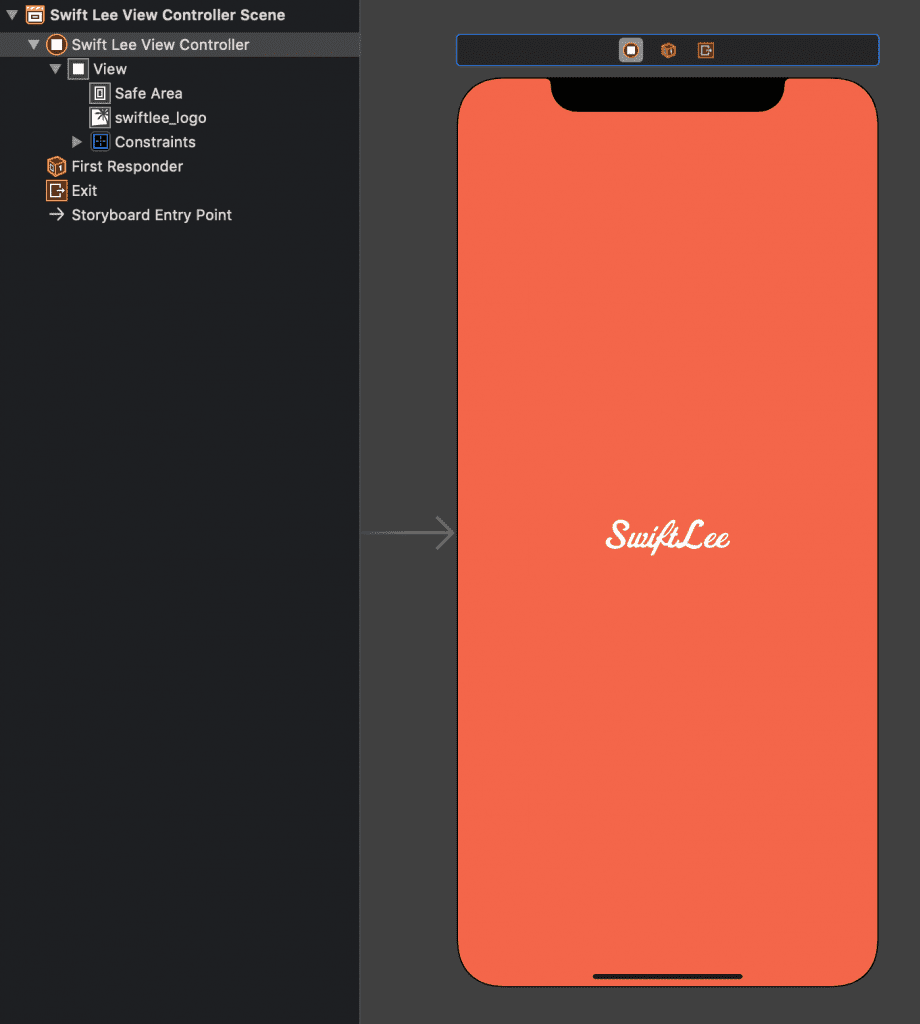 A simple view controller showing the SwiftLee logo