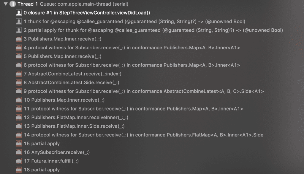 Combine Debugging can be hard with long stack traces