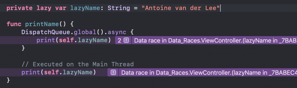 A Data Race caused by a lazy variable