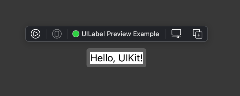An Xcode Preview of a UIKit UIView element adapted using the UIViewRepresentable protocol.