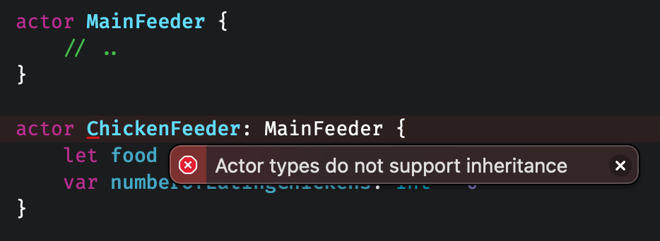 Actors in Swift are almost like classes, but don't support inheritance.