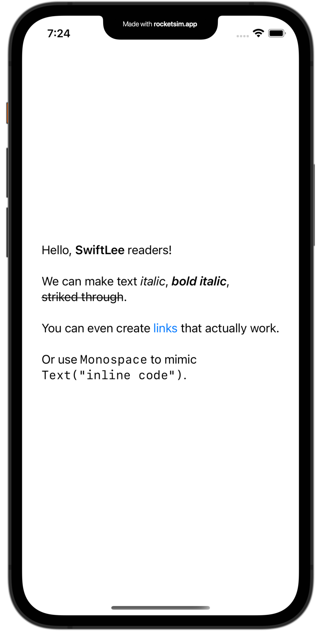 Markdown rendering using Text in SwiftUI - SwiftLee