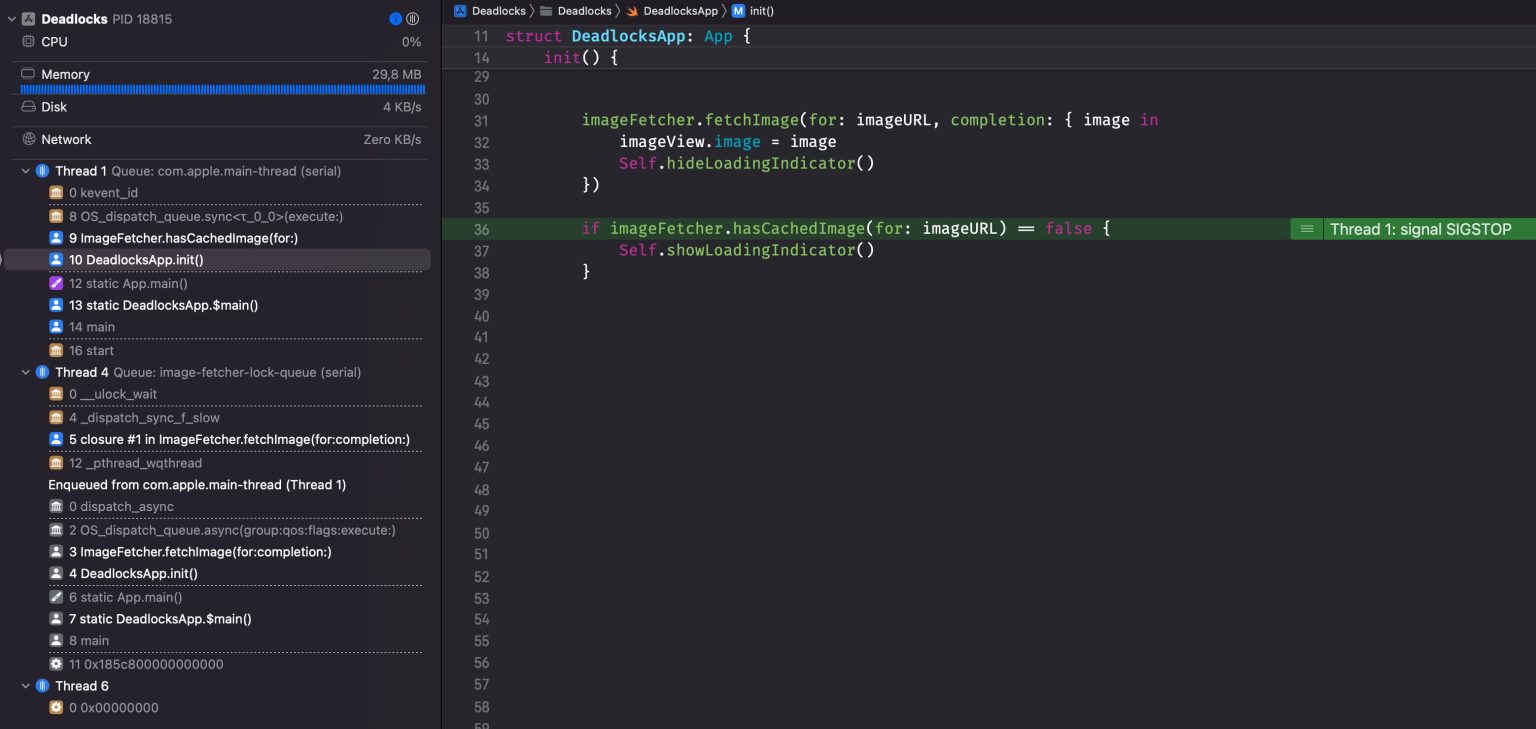 Deadlocks in Swift explained detecting and solving SwiftLee