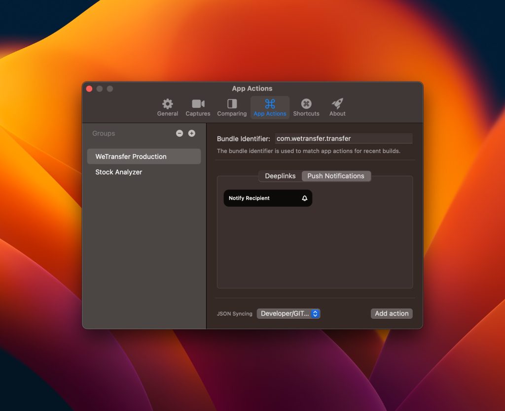 You can configure Deeplinks and Push Notifications from the new preferences window.