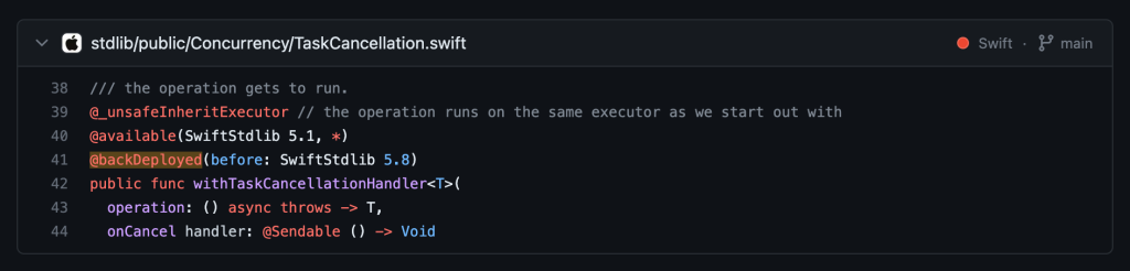 The Swift Standard Library already contains back-deployed functionality using the @backDeployed attribute.