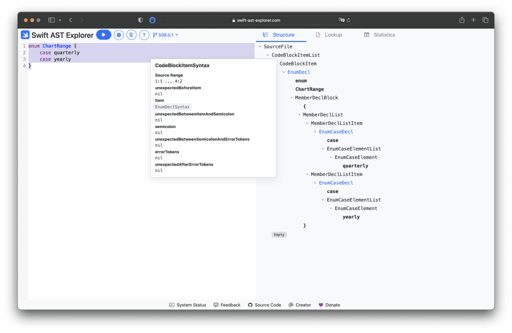 An example of Abstract Syntax Tree (AST) exploration.