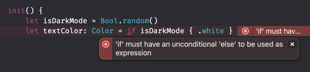 If statements can only be used as expressions with an else branch.