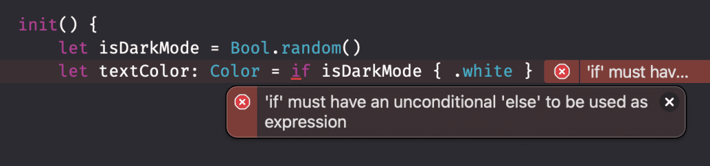 If statements can only be used as expressions with an else branch.