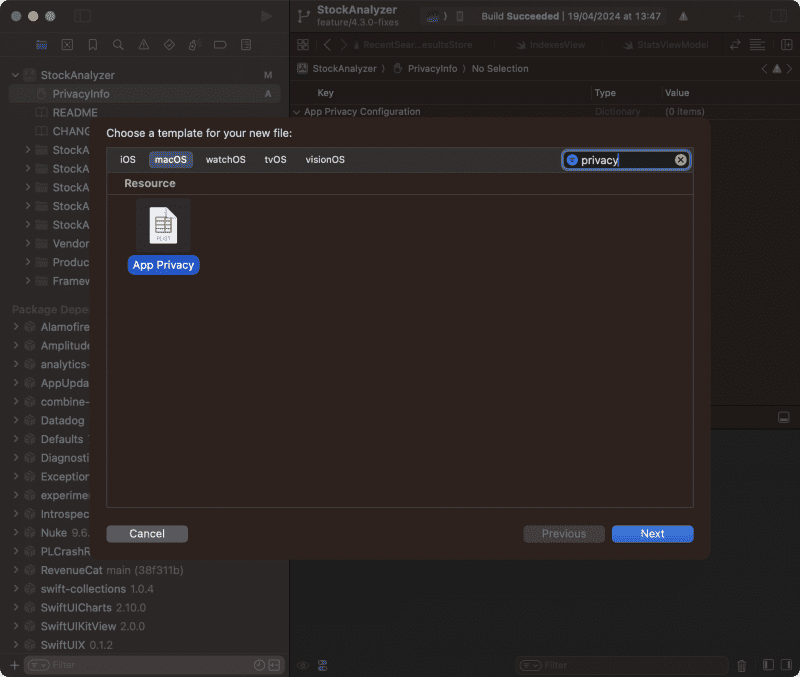 Solve Missing API declaration using required reason (ITMS-91053)